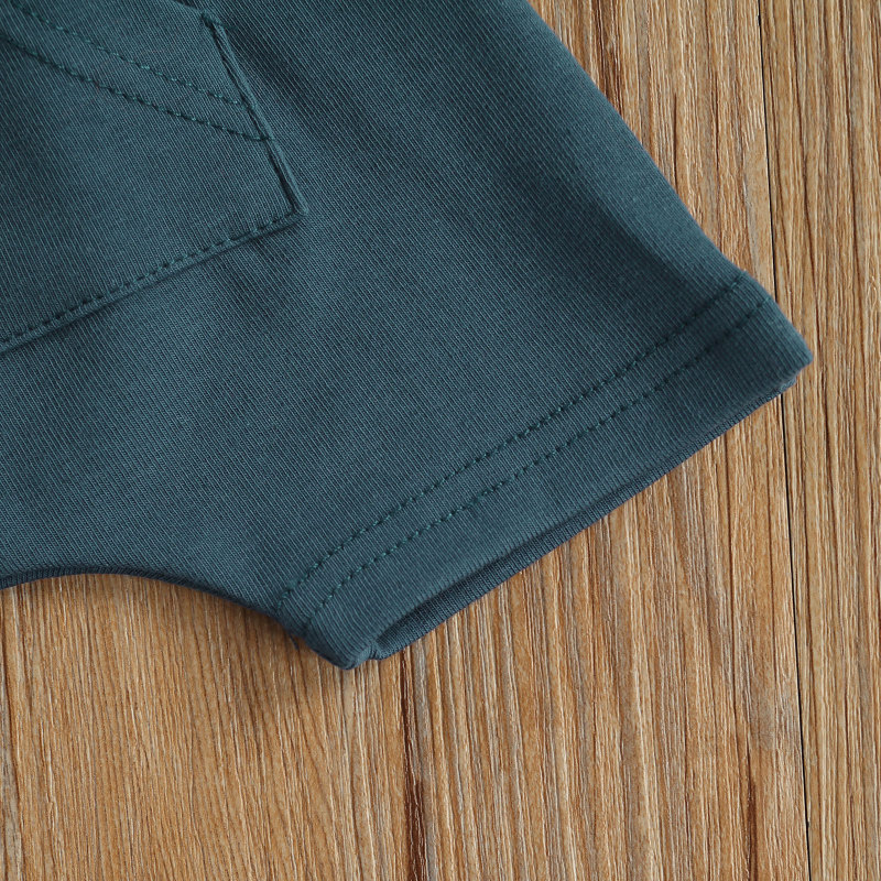 Conyson hot sale 100% Cotton Summer Children Tank Top Pocket Shorts Toddler Infant Baby Clothes Outfits Boys Kids Clothing Sets
