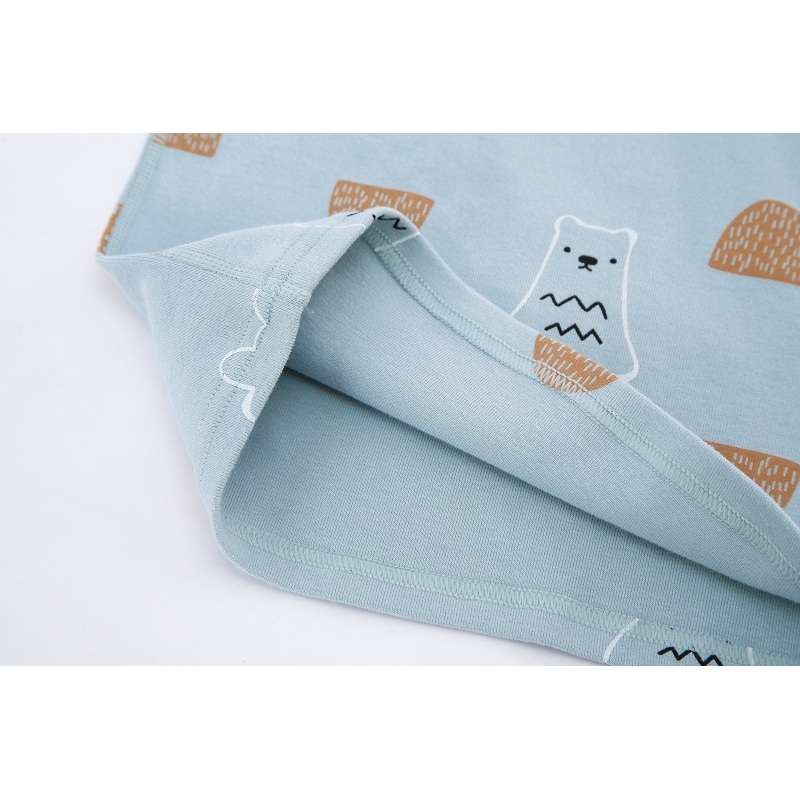 Custom 3-11 Years Anti-Static Long Sleeve Knitted Kids Cartoon Pajama Girls' Sleepwear Set