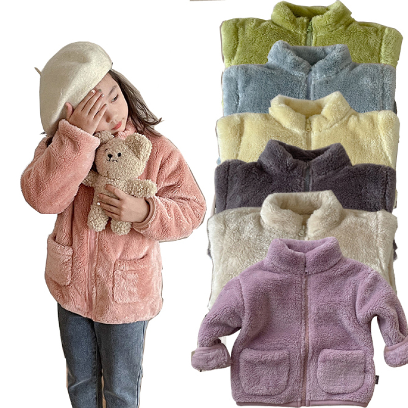 Conyson hot sale autumn kids fashion polar fleece designer boy girl clothes fall warm winter children clothing wholesale jacket