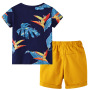 Kids Clothes Boys Summer Shirt Short Baby Clothing Toddler Clothes Set Toddler Floral Print Tee Shorts Baby Boy Shorts Set