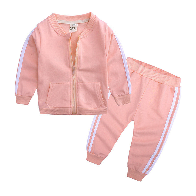 Conyson Custom Made Outdoor New Autumn Long Sleeve Zipper Tracksuits Sweatsuit Kids Sweater Suit Children's Two-piece Set