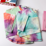 kids custom shirts children short sleeve tie dye gradual change letters boys baby cotton T-shirt summer fashion