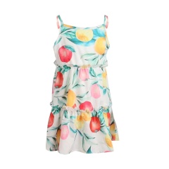 Conyson New Arrival Pastoral Style Spring Summer 100% Polyester Shirring Design Sweet Princess Dress New Parent-child Outfit