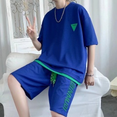 Conyson Wholesale New Arrival Jogging Sportswear Gym Tracksuit And Short 2 Piece Shorts Suit Letter Embroidery Men's T Shirt Set