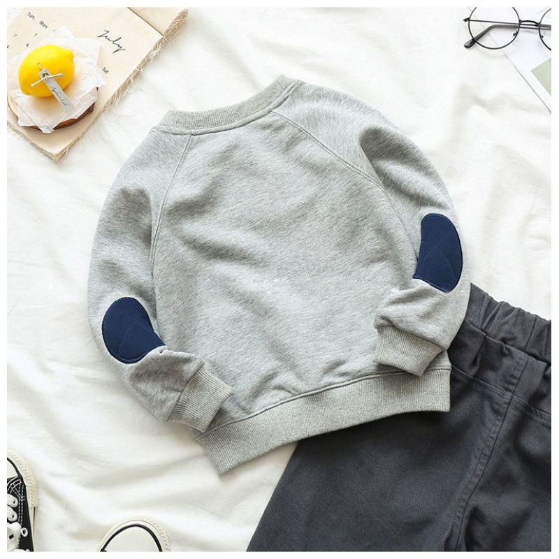 Kids Clothing Casual Letter Printing Pullover Sweatshirt Outwear Autumn Winter Warm Boys Plain Hoodies