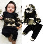 Conyson Autumn Winter Pudcoco Baby Boy Clothes Set 0-3 Year Casual Toddler Kids Newborn Hooded Tops Pants 2Pcs Outfits Set