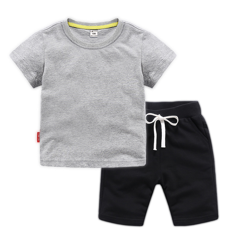 Custom Made Logo Kids Clothing Sets Fashion 2pcs Kids Clothes Set Kids Short Set