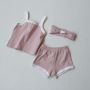 Conyson Newborn Baby Clothes Toddler Girls Wear Solid Sleeveless Top Shorts Kids Cotton Boutique Baby Girls Tracksuits Sets