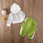 Conyson Fashion Baby Summer Clothes Girls Mesh T-shirt+Sport Pants Girl Outfits Kids Tracksuit Kid Clothing Toddler Sets