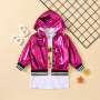 2021 New Autumn Toddler Girls 2 Piece Outfits Short Sleeve T-shirt Dress With Jacket Coat Casual Fall Outfits Set