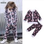 Factory Supply Wholesale cotton baby Tracksuit little Girl Clothes Set Long Sleeve Sweatshirt Children'S Suit kids clothing
