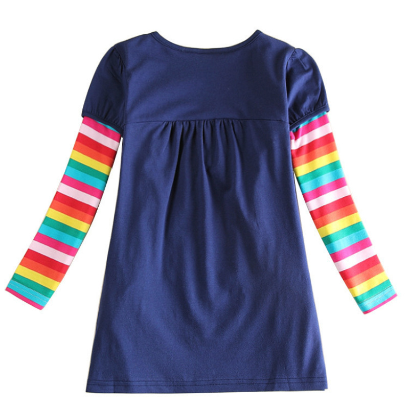 High Quality Winter Soft And Comfortable Toddler Clothes Long Sleeve Organic Cotton Girl Child Dresses for kids 2-8 years
