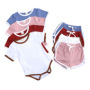 new style fashion casual short sleeve shirt and shorts set kids children's wear baby girl summer clothing cotton outfit sets