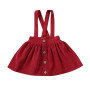 Washable Quick Dry Ruffle Woven A-Line Kids Children Girls Knee-Length Short Skirts