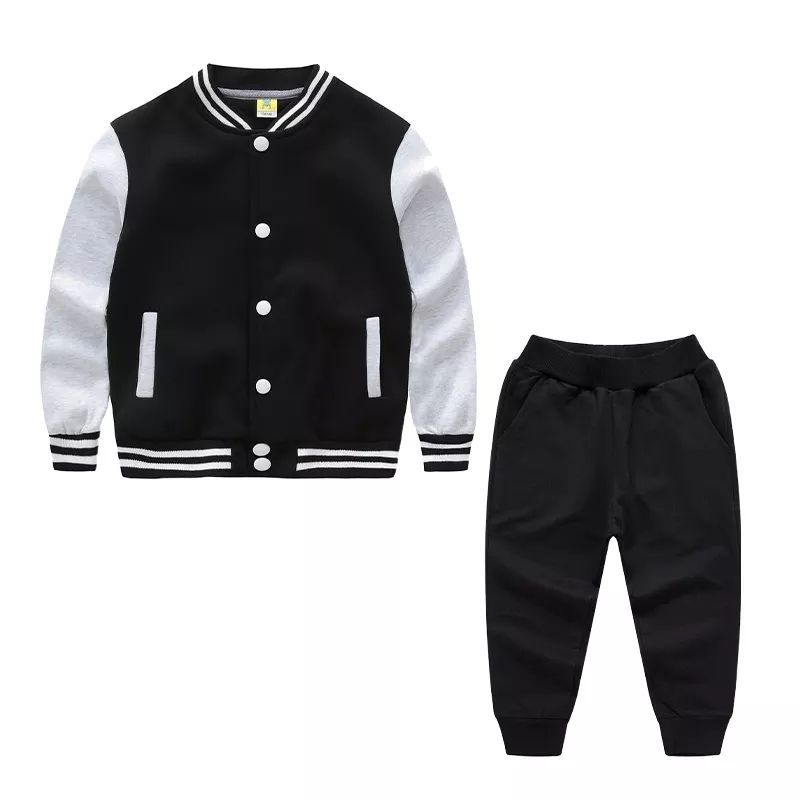 Custom Logo Wholesale Kids Blank Jogging Suits Jacket And Sweatpants Kids Boy Fall Clothing Tracksuits Sweatsuit Sets
