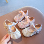 Conyson New Children Leather Shoes Rhinestone Bow Princess Girls Party Dance Shoes Baby Student Flats Kids Performance Shoes