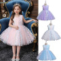 Conyson high quality korea boutique summer sleeveless floral Baby Birthday tie-dye ball gown Kid Girl petal Princess Party Dress
