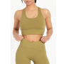 Wholesale 2021 summer new fashion adult sports sleeveless pure color nylon bra tops yoga bra vest