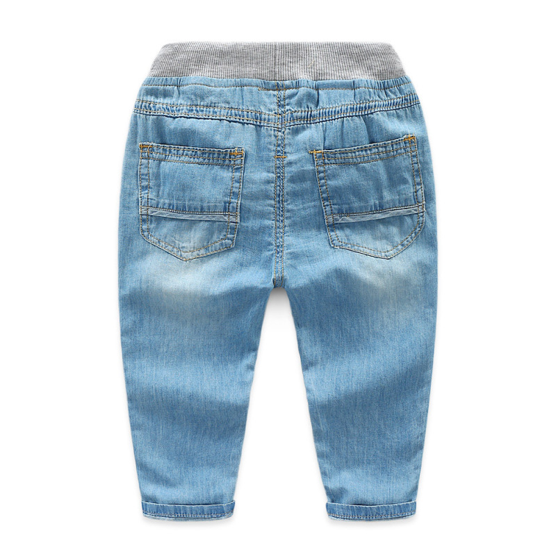 2021 New Summer Korean version soft thin tencel trousers  boy jean kids clothes