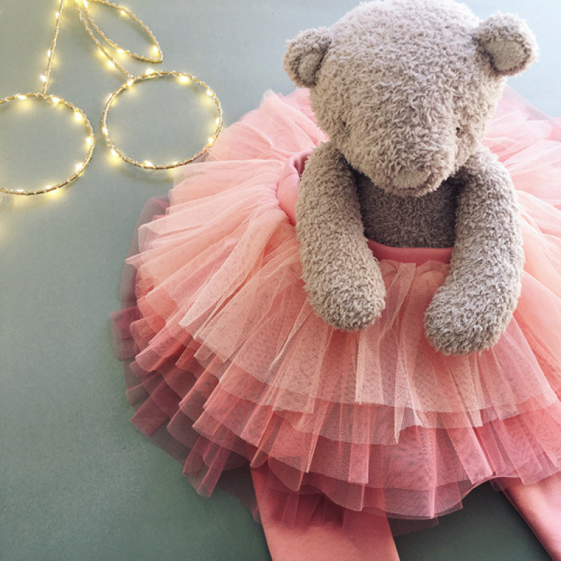 Girl Cotton Gradual Change Gauze Tutu Skirts Leggings Casual Patchwork Spliced Pants Baby Clothing