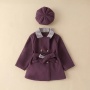 Comyson Wholesale Warm Wear Solid Midi Children's Girl Jacket Korean Elegant Kids Girls Long Sleeve Dust Coat