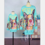 Digital Printing Cartoon Parent-Child Longline Mommy And Me Outfits Matching Pullover Baby Girl Sweatshirt Long Sleeve Dress