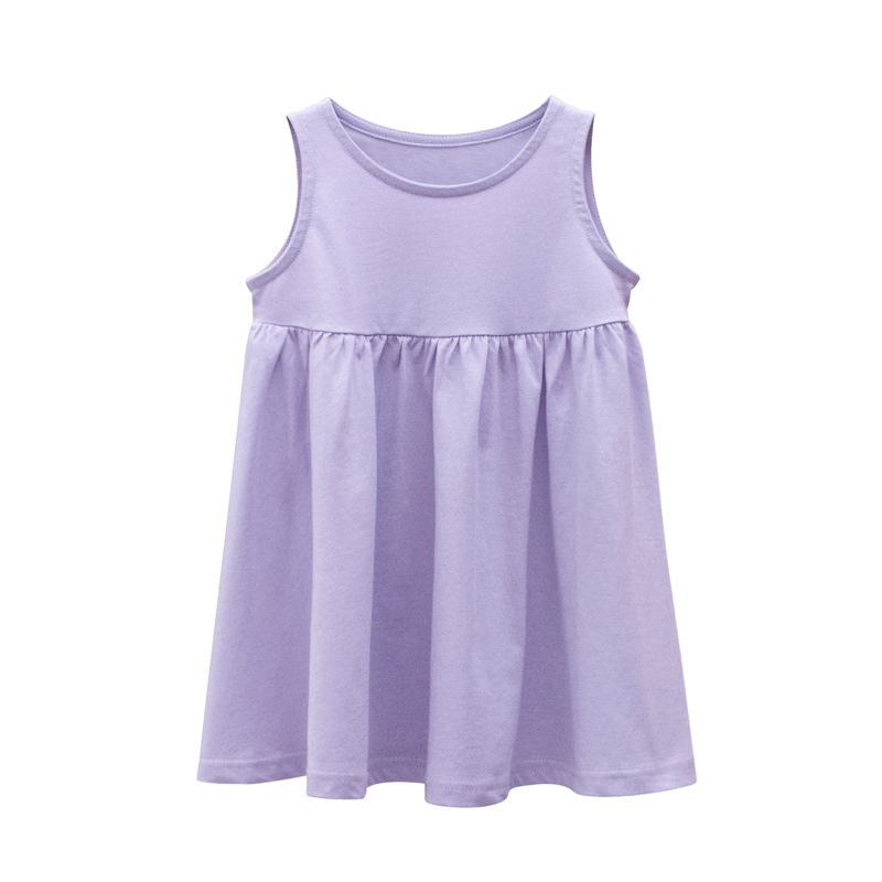 High Quality Kids Sleeveless Dress 100% Cotton Summer Girls Dress Girl Clothes Dress