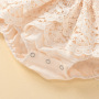Summer Newborn Solid Color Halter Infant Baby Girls Romper Beige Color Lace Romper Baby Clothes