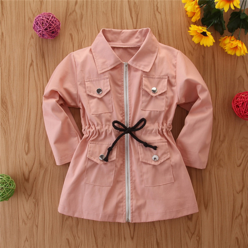 Latest Design Fashion Long Sleeves Toddler Girls Camouflage Printed Girls' Dust Kids Coat