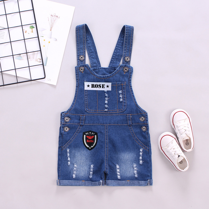 Conyson Summer Fashion Infants Girls Clothing Boy Print Pants Casual Cartoon Cloth Jeans Baby Denim Short Overalls trousers