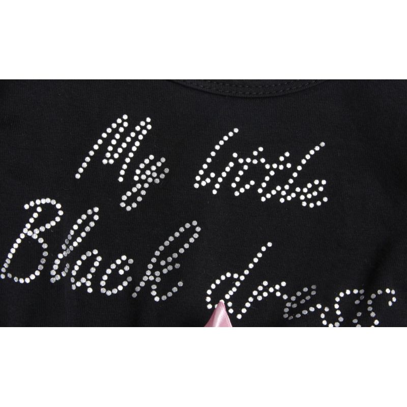 Toddler Infant Baby Girl Long Sleeve Dresses Party Flower Lace Dress Black Romper Jumpsuit Outfit