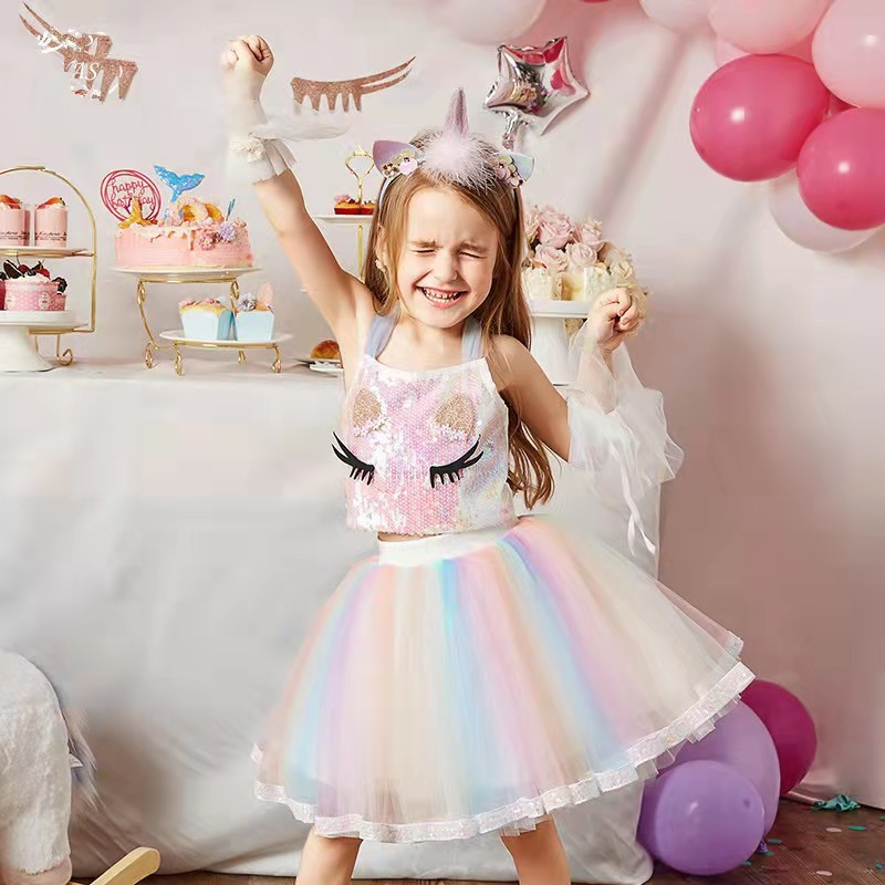 Conyson Wholesale High Quality Baby Frock Designs Boutique 3-11 Year Kids Clothing Princess Mesh Evening Party Girls Dresses
