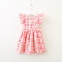 Conyson Summer Dress Design Ruffle Prom Formal Fairy Flying Sleeve Party Dress Bow Plaid Backless 2-8Y Easter Kids Girl Dress