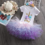 Cute Elegant Baby Girl Clothes Birthday Clothing Pink Party Baby Skirt Outfits Toddler Kids Baby Girl Clothes