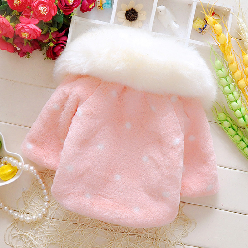 2021 Kids Winter Girls Thick Warm Cloak Autumn Winter Cotton Jacket Coat Red Baby Clothes