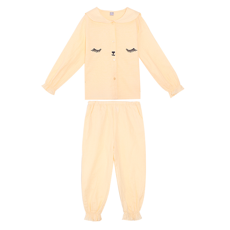 100% Cotton Long Sleeve Cartoon Summer Wholesale Kids Designer Pajamas Sleepwear Set