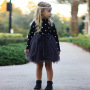 Factory Customization girls tutu dress knit O-Neck Knee-Length autumn Little Girls Clothes Kids Floral Party Dresses