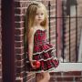 Conyson Red Plaid Print Lace Girls Dresses Tutu Party Camisole Suspender Dress Summer Sleeveless Princess Dress Baby Girl Outfit