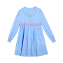 New fashion high quality cotton smocked flowergirl dresses for party