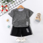 Conyson popular fashion toddler children Summer Baby kids wear quick-dry sports clothes tracksuits Boy Girl shorts Clothing Sets