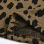 Conyson Spring Leopard Pullover PU Skirt Suits Set Long Sleeve Top Zipper Dresses Toddler Baby Girls Outfis 2 Pieces Sets
