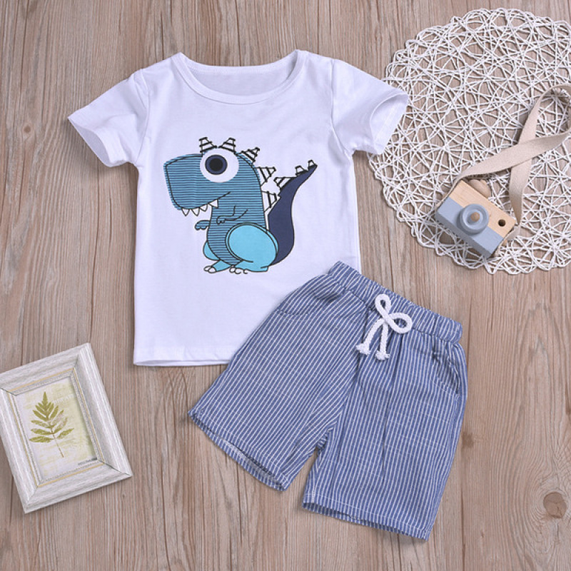 New Design Kids Hot Sale Brand Boys Clothing Children Summer Boys Clothes Cartoon Kids Boy Clothing Set T-shit+pants