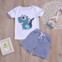 New Design Kids Hot Sale Brand Boys Clothing Children Summer Boys Clothes Cartoon Kids Boy Clothing Set T-shit+pants