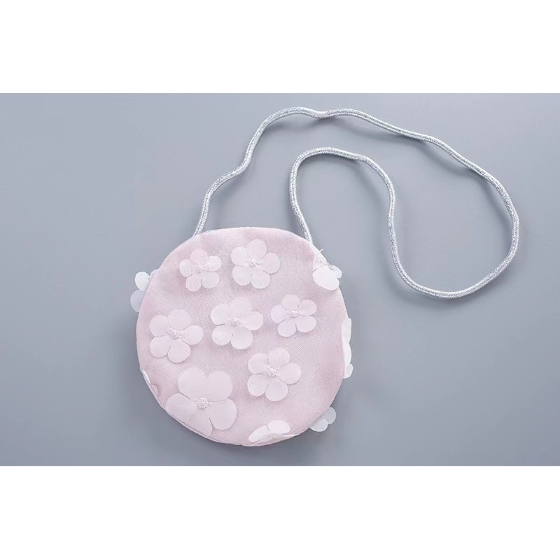 Conyson Hot Sale Spring Autumn Long Sleeve Cotton Kids Girls Wedding Mesh Flower Dress With Bag Baby Girl Party Dresses