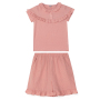 Factory Customization O-Neck Short Sleeve Woven Girls Summer Baby Clothing Cotton Kids Pajamas Sets