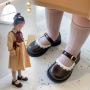Conyson Children's Lace Leather Shoes Spring 2022 New Round Head Fashion Girls Single Shoe Soft Sole Princess Mary Jane Shoes