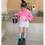 CONYSON summer rts fashion kids Toddler clothes suits wear Bow Short sweater hoodie long-sleeved baby girl T-shirt clothing sets