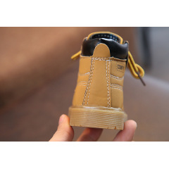 Conyson wholesale good quality kids winter Korean fashion boutique designer little boy girls Outdoor pu leather martin boot