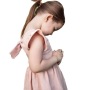 Conyson high quality Summer fashion ins boutique Solid Color Kid Clothes fly sleeve Casual Baby Girl Bow Princess clothing Dress