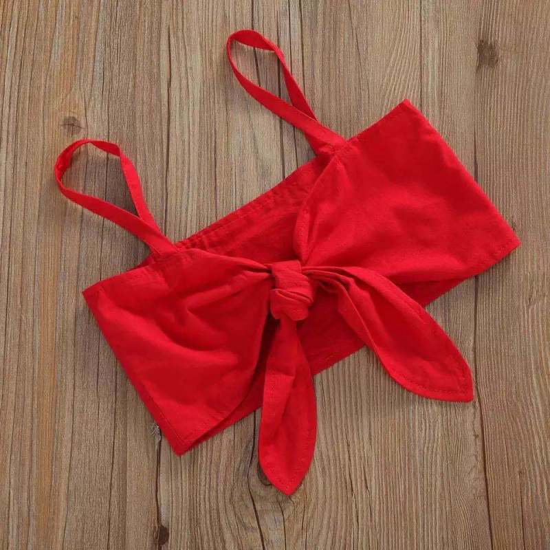 Conyson Summer Lovely Kids Girls Clothes Sets 2pcs Strap Sleeveless Vest Tops+Polka Dot Printed Pants Casual Children Outfits